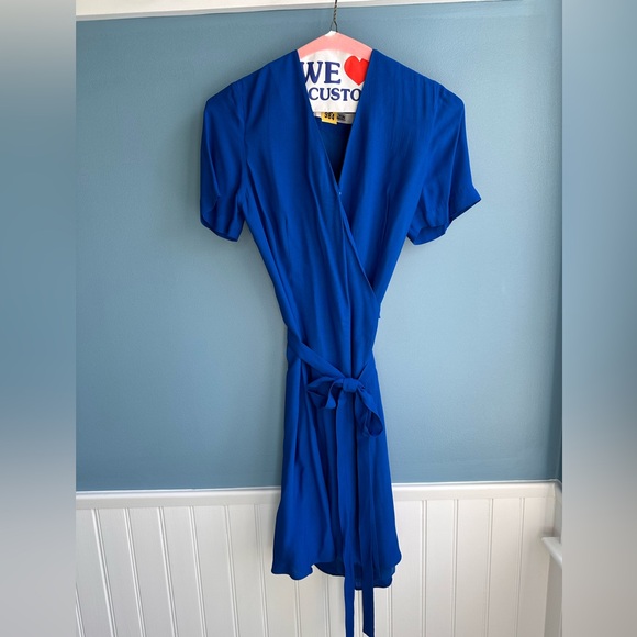 DVF Wrap Dress - Cobalt blue - size 0 - Picture 2 of 4